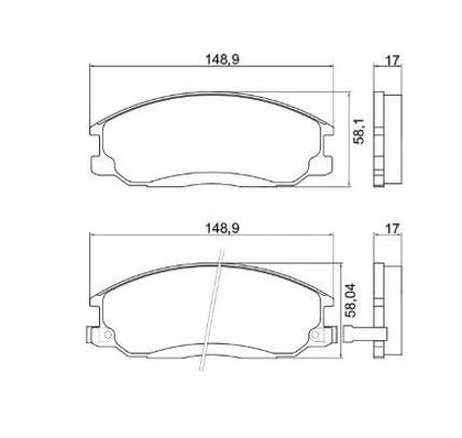 Imagem de Pastilha De Freio Kyron Actyon Dianteira Cobreq N1250 Com Alarme Sistema Akebono Jogo