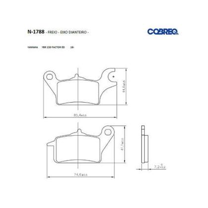 Imagem de Pastilha de Freio Moto Honda/Susuki/Yamaha Cobreq - N 1788