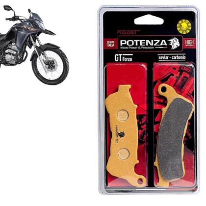 Imagem de Pastilha de freio potenza ptz222gt dianteira - hornet abs 08-14, xre abs 09-14, transalp abs 10-14, shadow 750 abs 10-14