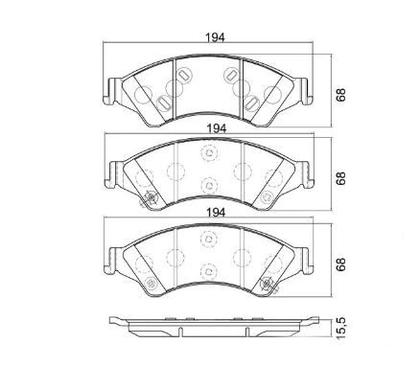 Imagem de Pastilha De Freio Ranger Dianteira Cobreq N197 Com Alarme Sistema Bosch Jogo