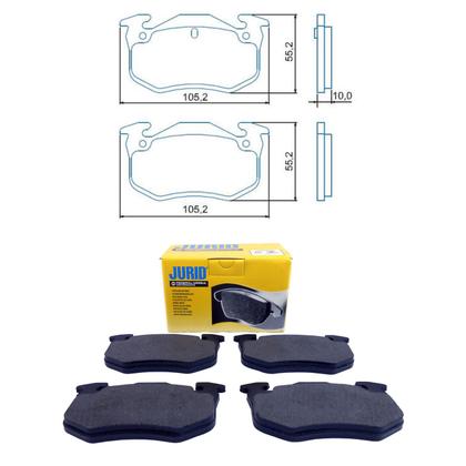 Imagem de Pastilha de Freio Tras. Jurid HQJ-2176 Peugeot 206- Cód.3969