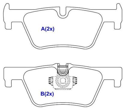 Imagem de Pastilha de freio traseira Bmw 116I 118IA 120I 125I 316I 320I 325I 328I 435I 328I X3 2014 a 2021 SYL S2066
