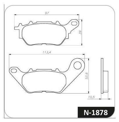 Imagem de Pastilha de Freio Traseira Yamaha MT 03 2016 A 2018 Diafrag