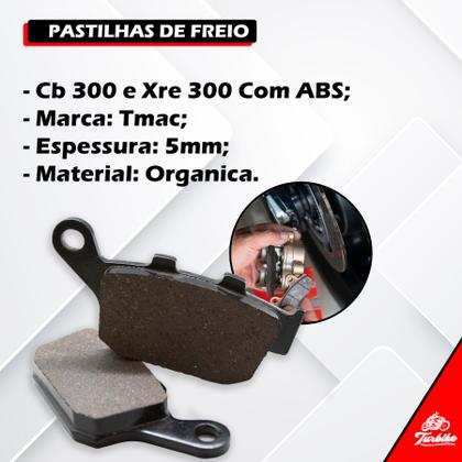 Imagem de Pastilha De Freio Traseiro Para Cb 300r Com Abs 2009 Até 2015 Da Cb 600 Hornet 2004 A 2006 Pra Mt 07