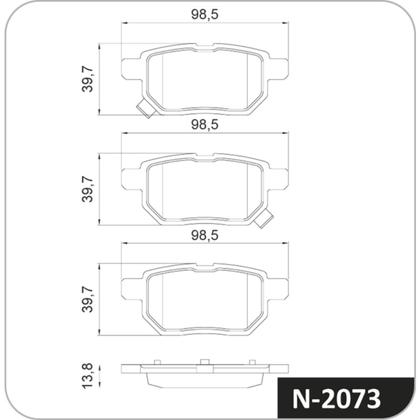 Imagem de Pastilha de Freio Traseiro Toyota Corolla 2012 a 2023 COBREQ