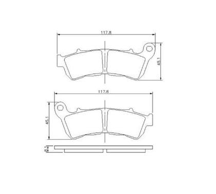 Imagem de Pastilha De Freio Xre Cb Dianteira Ou Traseira Cobreq N964 Sem Alarme Jogo