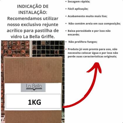 Imagem de Pastilha de Vidro Cobre Efeito Metalizado Mescla 30x30cm - La Bella Griffe