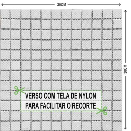 Imagem de Pastilha De Vidro Para Cozinha Banheiro Piscina Cristal Lisa Azul Branca Preta 30x30cm La Bella Griffe