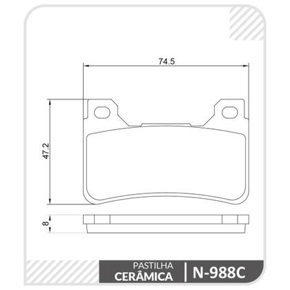 Imagem de Pastilha Dianteira Ceramica Cobreq Honda CB 1000R 2008-2016