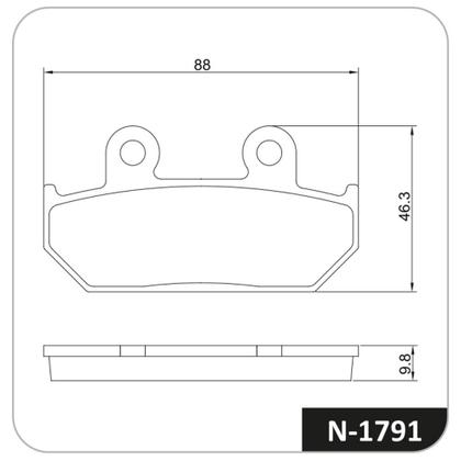 Imagem de Pastilha Dianteira Cobreq N 1791 Yamaha XT 600 E 1990-2005