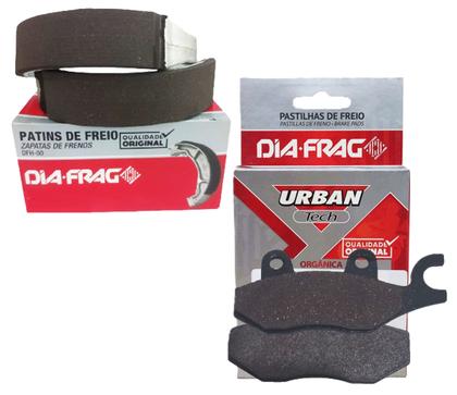 Imagem de Pastilha e Lona de Freio Cb 300R Sem Abs 2009 A 2015 Diafrag