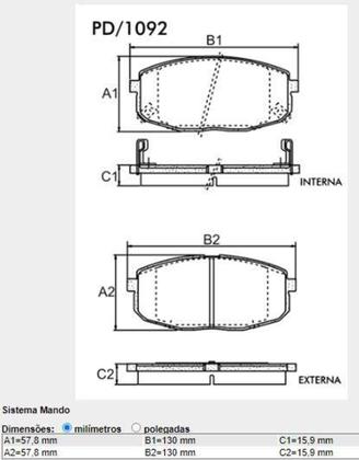 Imagem de Pastilha freio Cerâmica i30 2.0 09/xx Dianteira - Fras-le