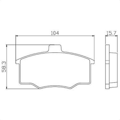 Imagem de Pastilha Freio Chevrolet Monza Kadett Ipanema 1982 Ate 1996 Ford Belina Del Rey Pampa 1984 Ate 1997 Dianteira Cobreq