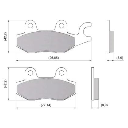 Imagem de Pastilha Freio Diafrag Dianteira Fazer Cbx Twister Ninja 250 Ybr 125 Cb 300