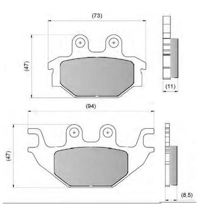 Imagem de Pastilha Freio Diafrag Traseira Dafra Next 250 De 2011 Ate 2018