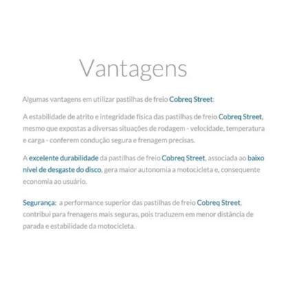 Imagem de Pastilha Freio Dianteira Cobreq N-1788 Factor 150 Fazer 150