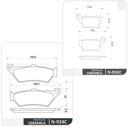 Imagem de Pastilha Freio Dianteira E Traseira Cobreq BMW F 800 GS 2008 em diante