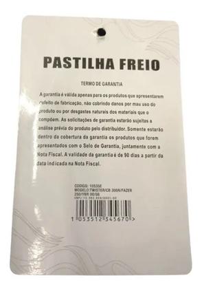 Imagem de Pastilha Freio Dianteira Twister Cb300 Fazer 250 Ybr