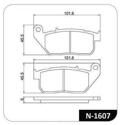 Imagem de Pastilha Freio Dianteiro Cobreq Custom N-1607 Harley Davidson Iron 883 Sportster 1200 883