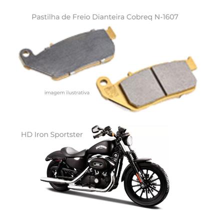 Imagem de Pastilha Freio Dianteiro Cobreq Custom N-1607 Harley Davidson Iron 883 Sportster 1200 883