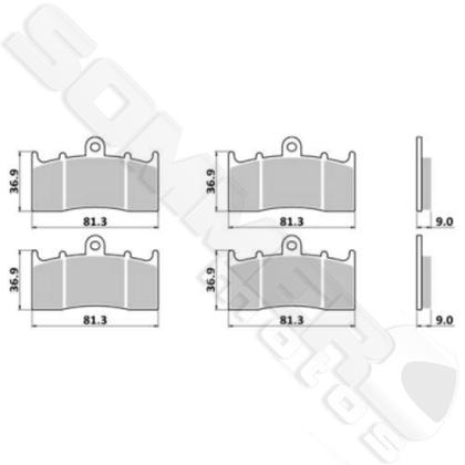 Imagem de Pastilha Freio Dianteiro Duplo GP Tech BMW R850 2003+