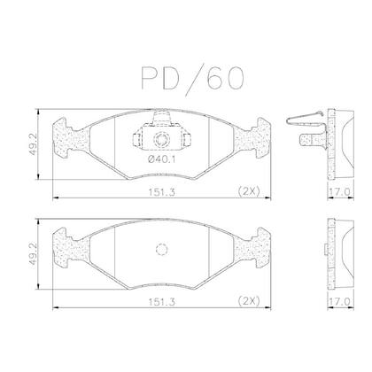 Imagem de Pastilha Freio Dianteiro Fiat Palio 96/17 Siena 98/09 Frasle