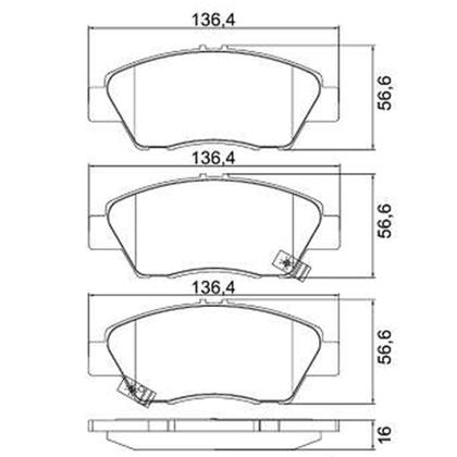 Imagem de Pastilha freio dianteiro original bosch honda fit 2016