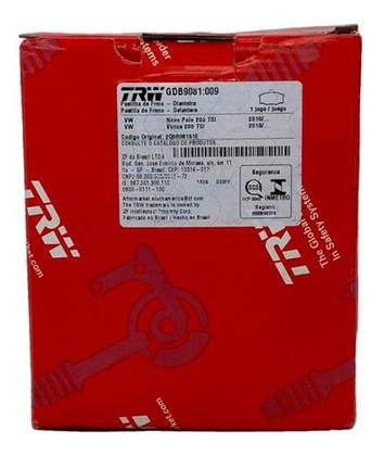 Imagem de Pastilha Freio Dianteiro Polo 200 Tsi Virtus 200 Tsi Trw GDB9081