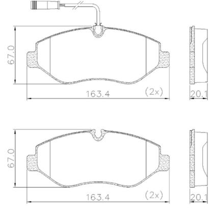 Imagem de Pastilha Freio Dianteiro Sprinter 313 415 314 Frasle Brembo 2.2 2018 a 2024