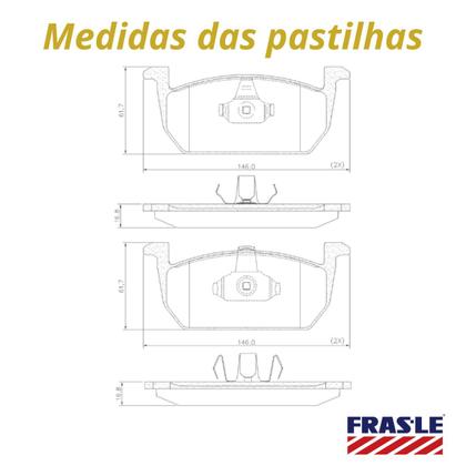 Imagem de Pastilha Freio Dianteiro Virtus 1.0 TSi 1.4 GTS 2018 2019 2020 2021 2022 2023 2024 PD1584C