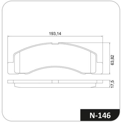 Imagem de Pastilha Freio F 250 1998 a 2012 Cobreq N-146