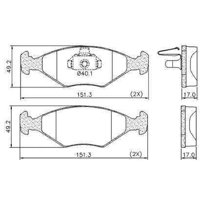 Imagem de Pastilha Freio Fiat Palio Siena Fire 1996 a 2010 Frasle