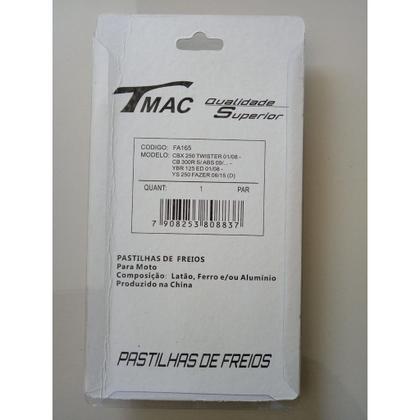 Imagem de Pastilha Freio Moto Cbx 250 Twister 2001 Até 2008 - Cb 300r S/Abs 09 Em Diante- Ybr 125 Ed 2001 Até 2008 - YS 250 Fazer