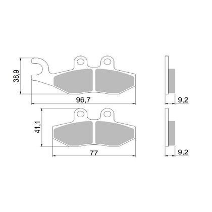 Imagem de Pastilha Freio TRAS Citycom 300 com ABS (fischer FJ2910C)