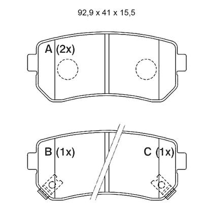 Imagem de Pastilha Freio Traseira Cerâmica I30 IX35 Tucson Sonata