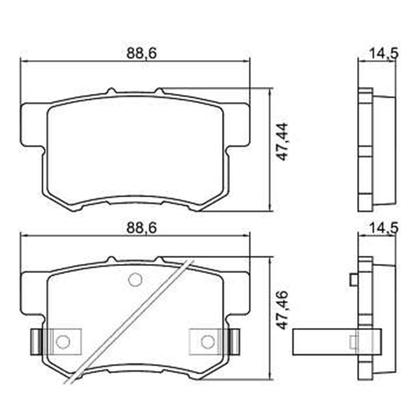 Imagem de PASTILHA FREIO TRASEIRO HONDA NEW CIVIC 2.0 Si 2009