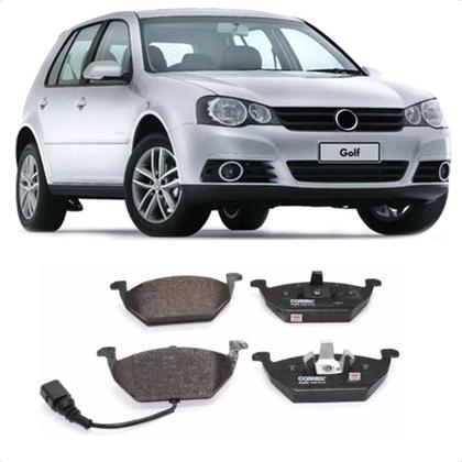 Imagem de Pastilha Freio Volkswagen Golf Bora New Beetle 1998 em Diante Fox 2002 em Diante Gol g6 2013 em Diante Dianteira Com Alarme Obreq