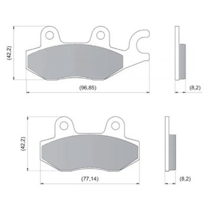 Imagem de Pastilha Freio YBR 125 Twister Fazer 250 Web 100 - Diafrag