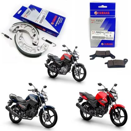 Imagem de Pastilha + Patim Lona Freio Fazer Factor 150 125 2016 A 2024