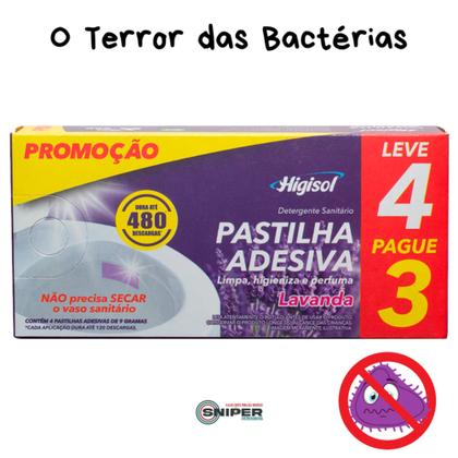 Imagem de Pastilha Sanitária Adesiva Leve 4 Pague 3 de Privada Higisol 9gr Lavanda