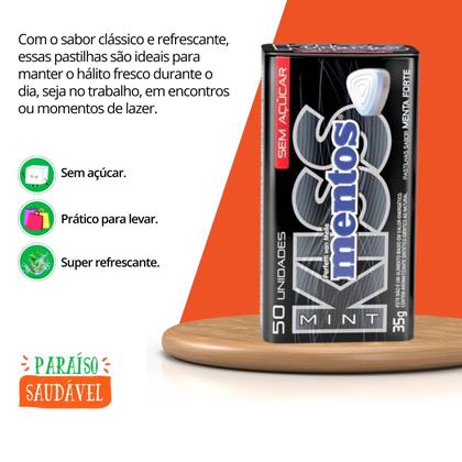 Imagem de Pastilha Sem Açúcar Mentos Kiss Xtreme Frozen - Latinha Pack 12 Unidades 35g