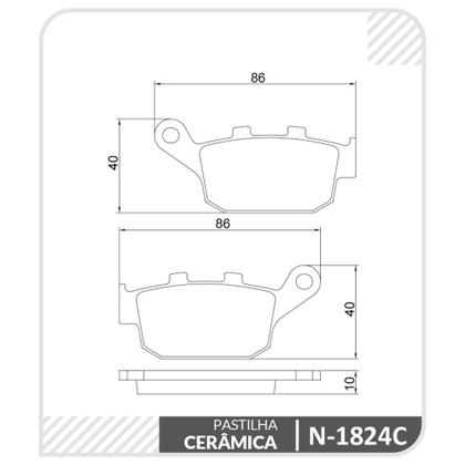 Imagem de Pastilha Traseira Ceramica Cobreq Honda CB 300R 2010-