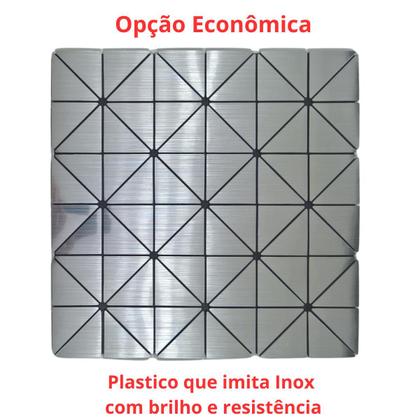 Imagem de Pastilhas Adesivas Imita Inox Barato Kit Econômico C/ 7 Unid