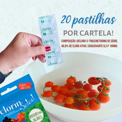 Imagem de Pastilhas Germicida Higieniza Frutas e Verduras Clorin Salad 