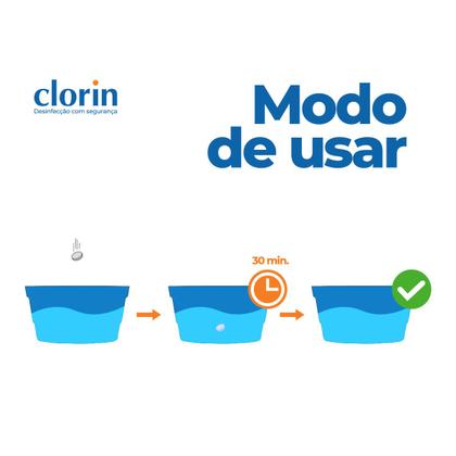 Imagem de Pastilhas Limpeza e Tratamento de Caixa Dágua e Cisternas c/ 25un Clorin 500