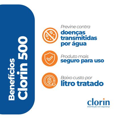 Imagem de Pastilhas Limpeza e Tratamento de Caixa Dágua e Cisternas c/ 25un Clorin 500