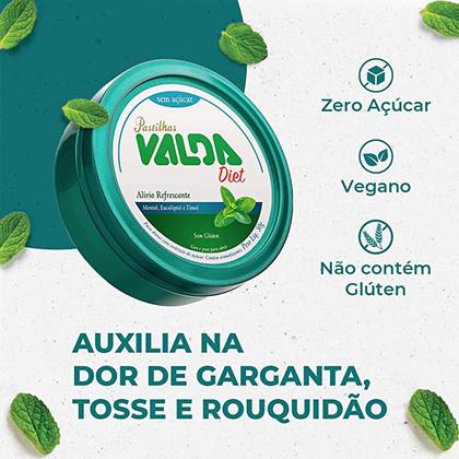 Imagem de Pastilhas Valda Diet com Eucaliptol Mentol e Timol S/ AÇUCAR