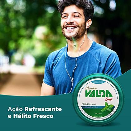 Imagem de Pastilhas Valda Diet com Eucaliptol Mentol e Timol S/ AÇUCAR