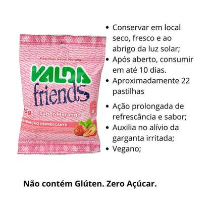 Imagem de Pastilhas Valda Friends Sem Acucar Sabor Morango 25g