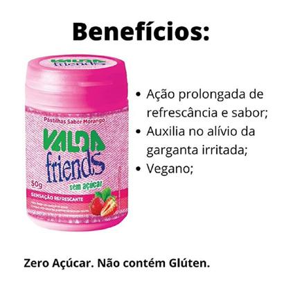 Imagem de Pastilhas Valda Friends Sem Acucar Sabor Morango 50g
